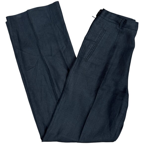 EUC Women's VALENTINI‎ "Donna" Linen Wide Leg Pant Black | Size Medium/42 - Picture 1 of 8